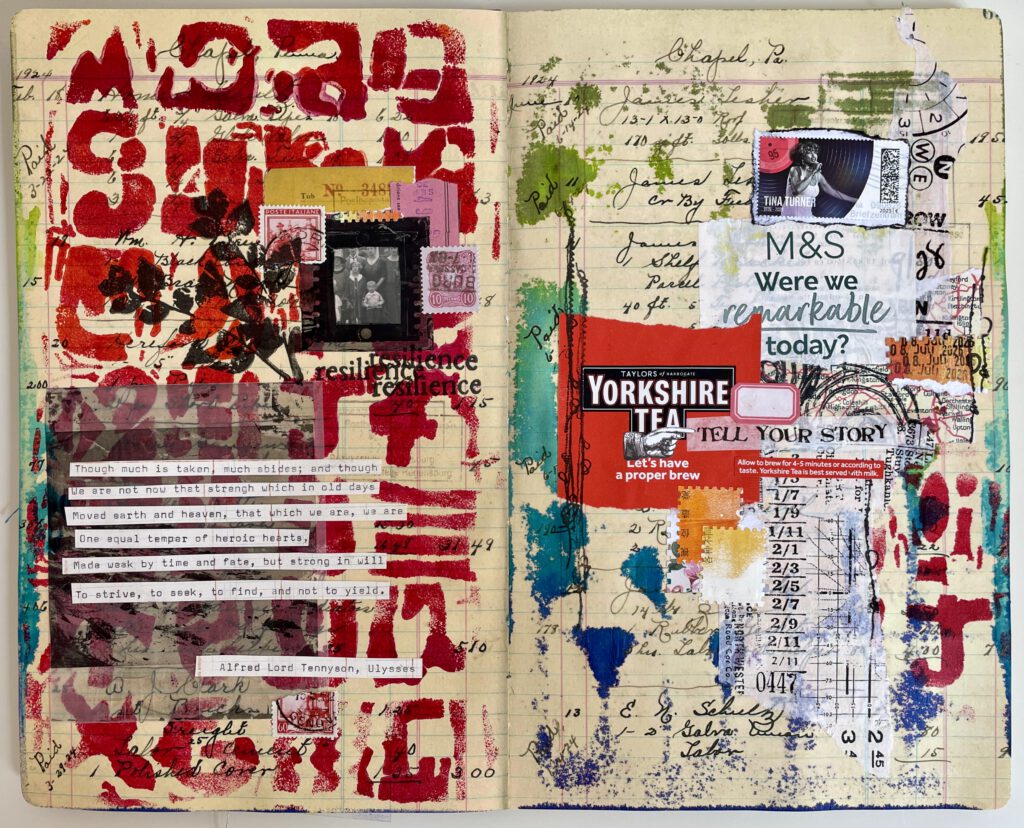 Mixed Media Art Journal Collage