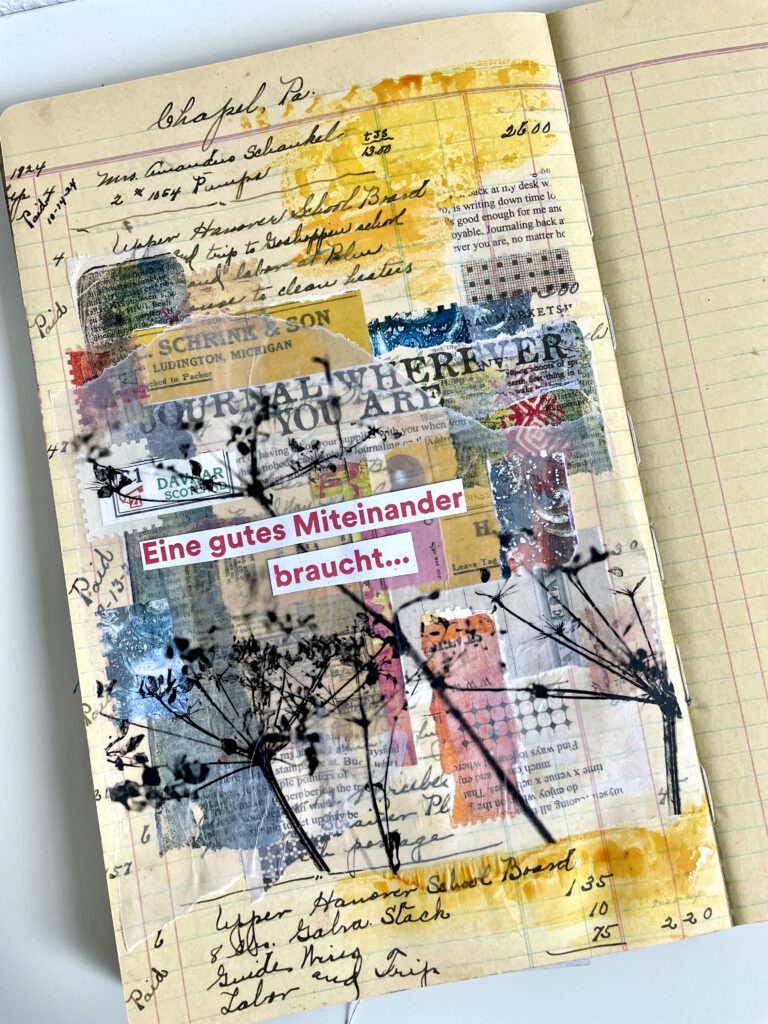 Mixed Media Art Journal Collage