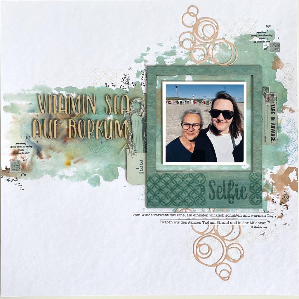 Mixed Media Scrapbooking Layout Selfie